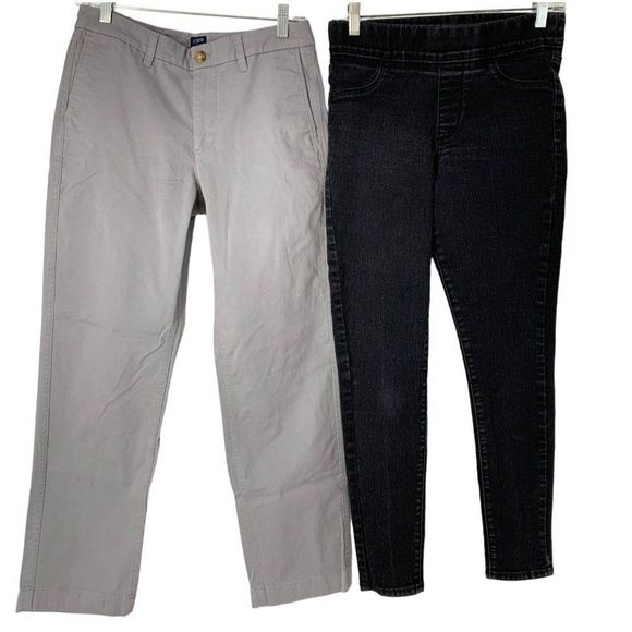 Women’s lot of two size 4 J Crew Chino pants Old Navy jegging 5706 Denim Skinny - Picture 1 of 12